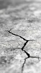 Obraz premium A crack in the ground that is cracked in the pavement