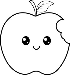 cute bitten apple 