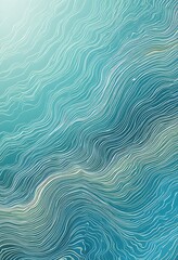 Fototapeta premium Abstract Teal Wavy Lines Background Design