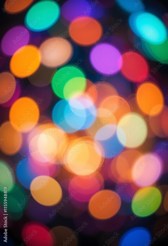Poster abstract colorful bokeh lights background image