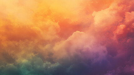 Fototapeta premium Dreamy Rainbow Clouds Gradient Background