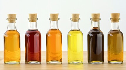 Aromatherapy oils for skincare and wellness in elegant glass bottles