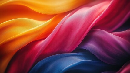 Obraz premium Abstract composition with flowing colorful lines on a vibrant background