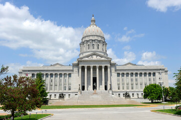 State Capitol Jefferson City Missouri where state laws are made and carried out for the. State of...