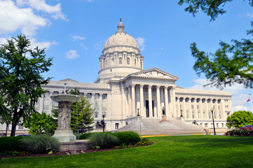 State Capitol Jefferson City Missouri where state laws are made and carried out for the .State of Missouri