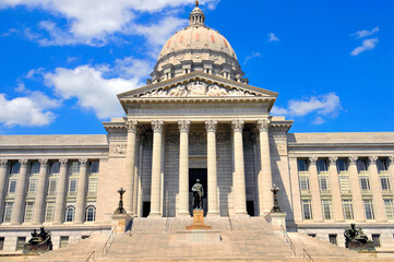 State Capitol Jefferson City Missouri where state laws are made and carried out for the .State of...