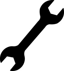 Wrench key icon. Simple wrench tool flat vector icon for web design on white background. Automotive Icon. Settings and repair, service sign - stock vector. Mechanic spanner vector.