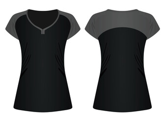 Grey women tight t shirt. vector illustration
