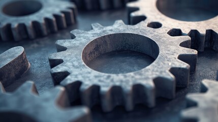 Advanced Industrial Gear Systems in High Detail