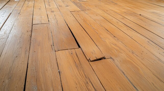 Damaged wooden flooring highlighting spring renovation needs and chaos management