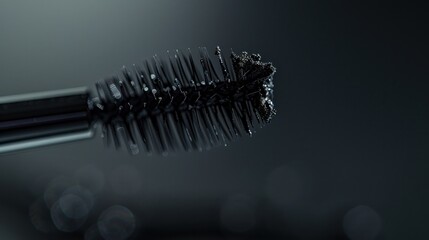 Close-up of Mascara Wand with Black Mascara
