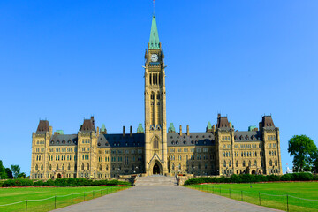 Parliament Hill Peace Tower Ottawa Ontario Canada National Capital City Center Block
