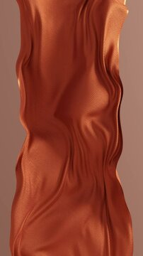 Fabric wave looping motion. Abstract seamless animation minimal fashion scene. Silk cloth move in the air 3d render