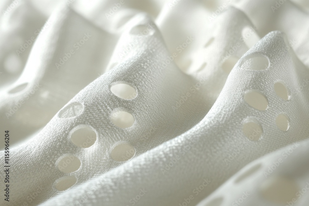 Poster close-up view of textured fabric showcasing intricate patterns and soft surface details