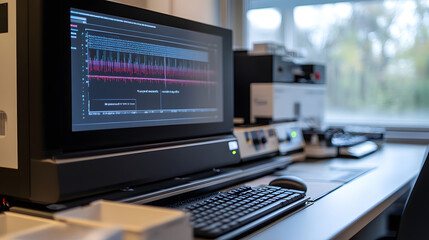 Advanced DNA Sequencing: Genetic Analysis and Genome Mapping Displayed on Monitor