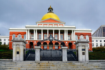 Fototapeta premium State Capitol Building Statehouse Boston Massachusetts MA Capital