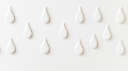 Holographic teardrop pattern on minimal white background for spring design concepts