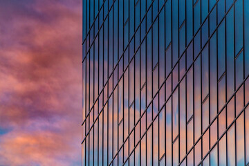 Windows in the modern office building. Business concept