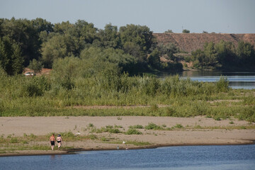 The bank of the Akhtuba River in the Volgograd region