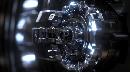Fototapeta premium Futuristic Machinery with High Detail Professional Lighting