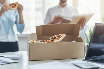 A close-up view of friends from various ethnicities sharing a delicious pizza