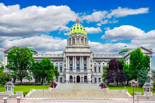 Fototapeta State capitol capital building at Harrisburg PA Pennsylvania. 