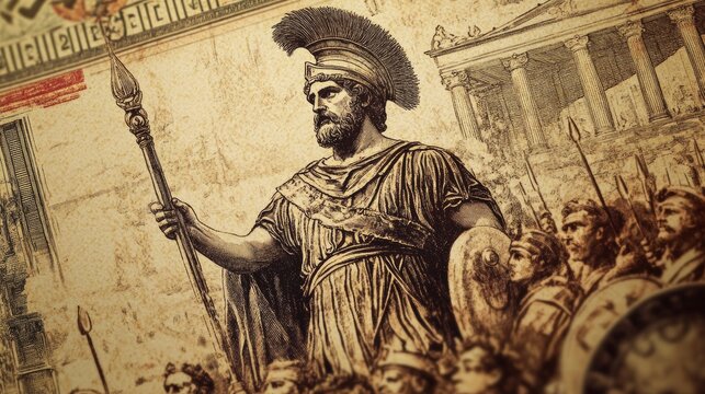 Pericles's Funeral Oration on the 1955 50 drachma currency from Greece. Pericles' well-known historical speech from the conclusion of the first year of the Peloponnesian War.
