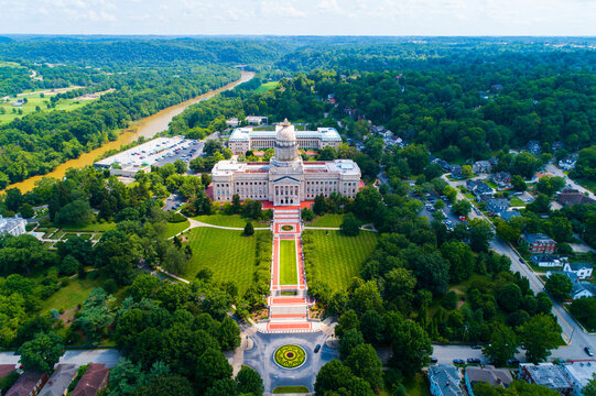Frankfort Kentucky state capitol capital building in Frankfort Kentucky USA