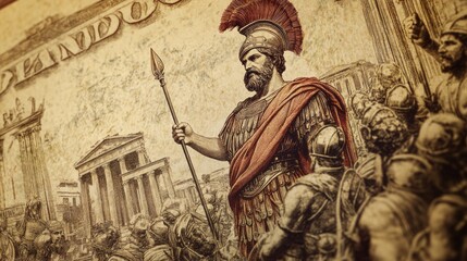 Pericles's Funeral Oration on the 1955 50 drachma currency from Greece. Pericles' well-known historical speech from the conclusion of the first year of the Peloponnesian War.
