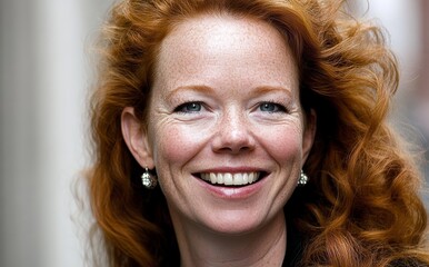 Fototapeta premium portrait of a smiling woman