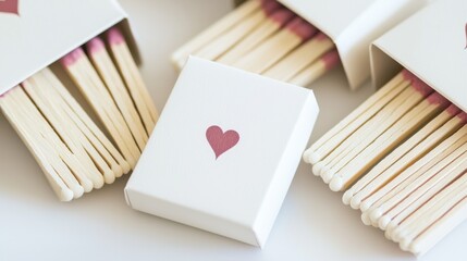 Obraz premium Personalized wedding matchboxes as quirky and memorable favors for spring celebrations