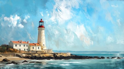 Lisbon, Portugal's Cascais is home to the Santa Marta lighthouse and municipal museum. On a lovely day, the Lighthouse Museum of Santa Marta in Cascais, Portugal, as viewed from Santa Marta Beach. 