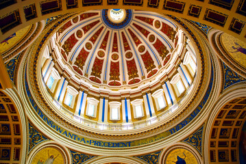 Naklejka premium The dome at The State Capitol Building at Harrisburg Pennsylvania PA
