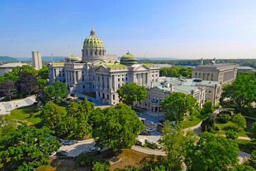 The State Capitol Building at Harrisburg Pennsylvania PA © Dennis MacDonald