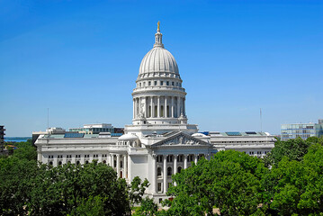 The State Capitol Building at Madison Wisconsin WI USA capital