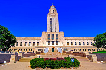 The State Capitol Building at Lincoln Nebraska NE USA