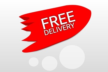 sticker with text free delivery 