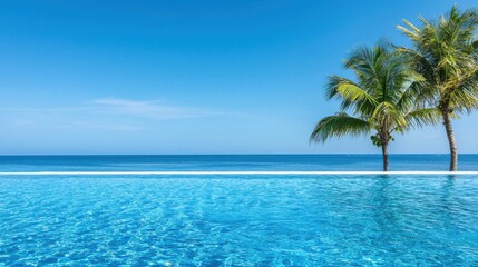 Serene oceanfront infinity pool at a luxury hotel for a relaxing vacation escape