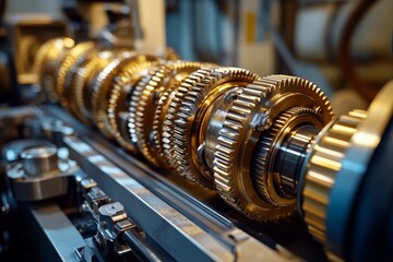 Obraz premium High precision automotive transmission components in a manufacturing facility