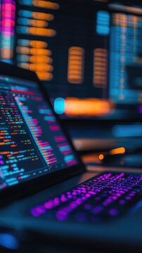Colorful Code on Screen: Cybersecurity and Software Development in Action