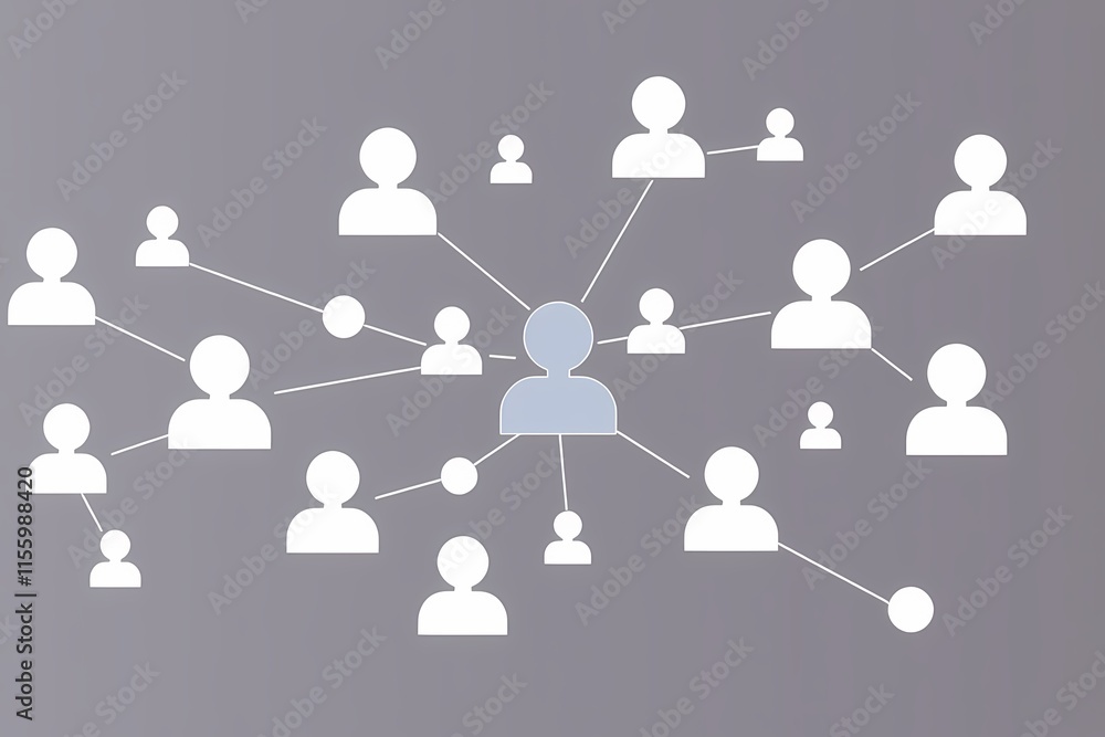 Poster networking and connection: a visual representation of social networking, connections, and community.