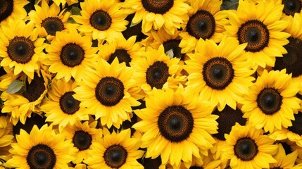 Vibrant fields of blooming sunflowers celebrating the beauty of spring