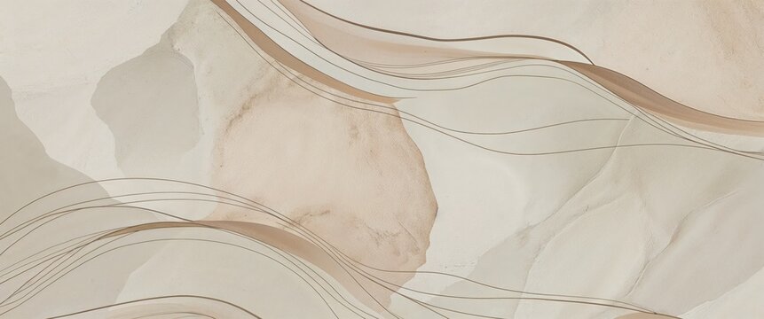 Abstract Beige Art Print with Neutral Tones for Modern Home Decor
