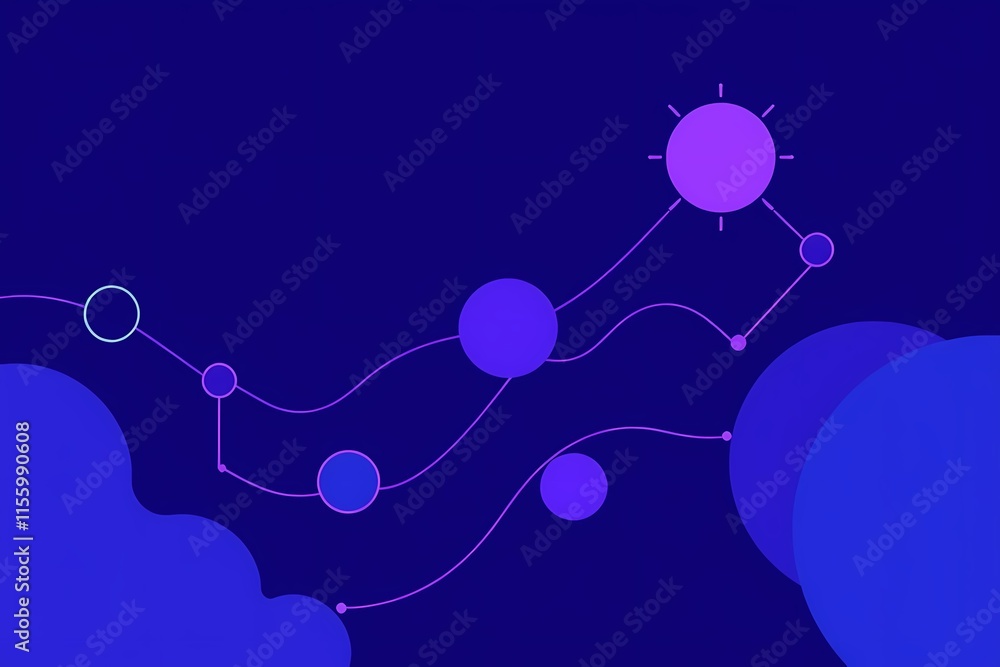 Poster abstract network connection: a minimalist abstract illustration of a vibrant network connection, rep