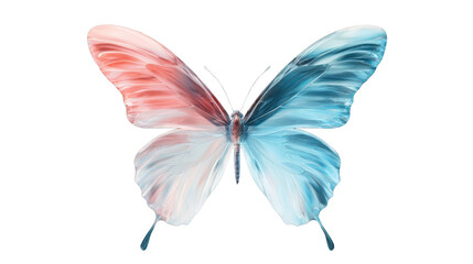 Fototapeta premium Holographic butterfly wings with symmetrical design for spring themes and creative projects
