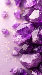 Fototapeta premium purple crystals on a purple background