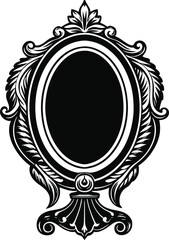 Obraz premium Simple Mirror Silhouette Vector Illustration