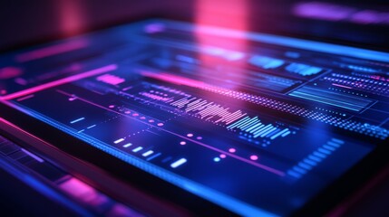 Obraz premium Immersive Learning Interface with High Contrast Visuals