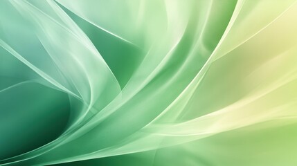 Naklejka premium Abstract green and yellow flowing wave texture. Soft and translucent layered design.