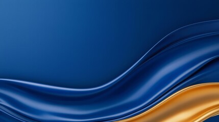 Fototapeta premium A blue and gold background with a wavy design